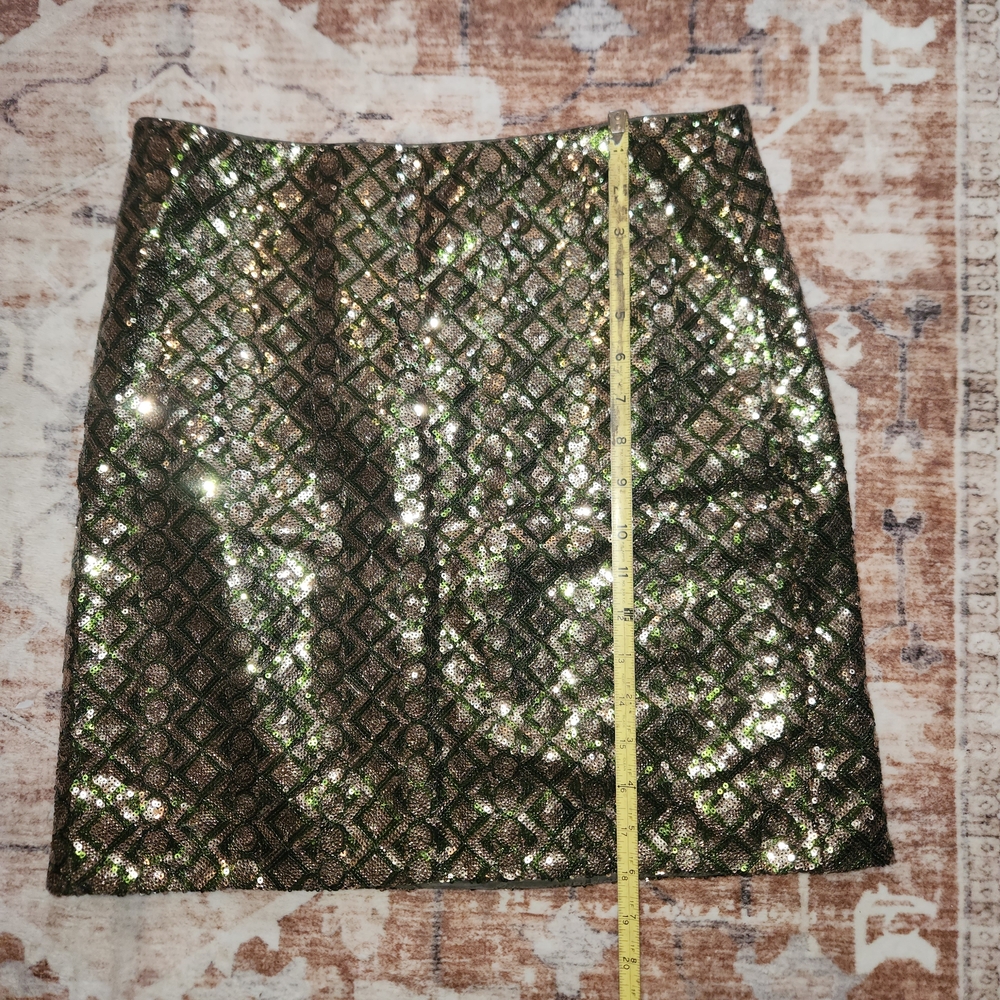 Banana Republic Shimmering Gold Mini Skirt